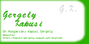 gergely kapusi business card